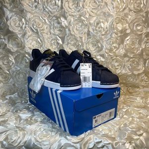 BNWT and box Adidas Originals Superstar in navy blue